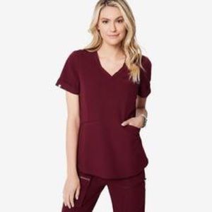 FIGS burgundy top